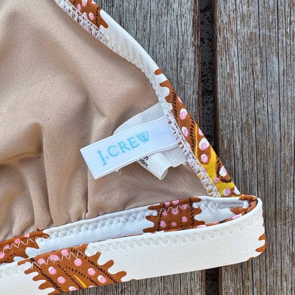 J. Crew Vintage Starfish Pattern Bikini Top - Picture 3 of 3